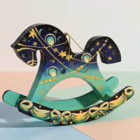 Елочная игрушка "Лошадка" синяя