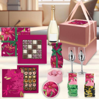 Куб высокий: драже, мармелад-суфле, конфеты ручной работы, бокалы 2шт