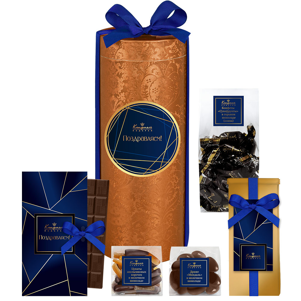 Набор: шоколад, драже, конфеты, кофе
