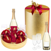 Набор конфет мармелад-суфле, драже, бокалы 2шт.