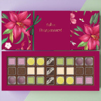 Шоколадные конфеты ассорти, мармелад, мягкий грильяж 340г