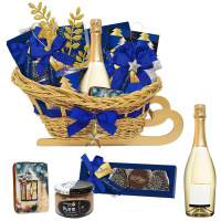 Санки с конфетами: ассорти, суфле, мармелад, риет