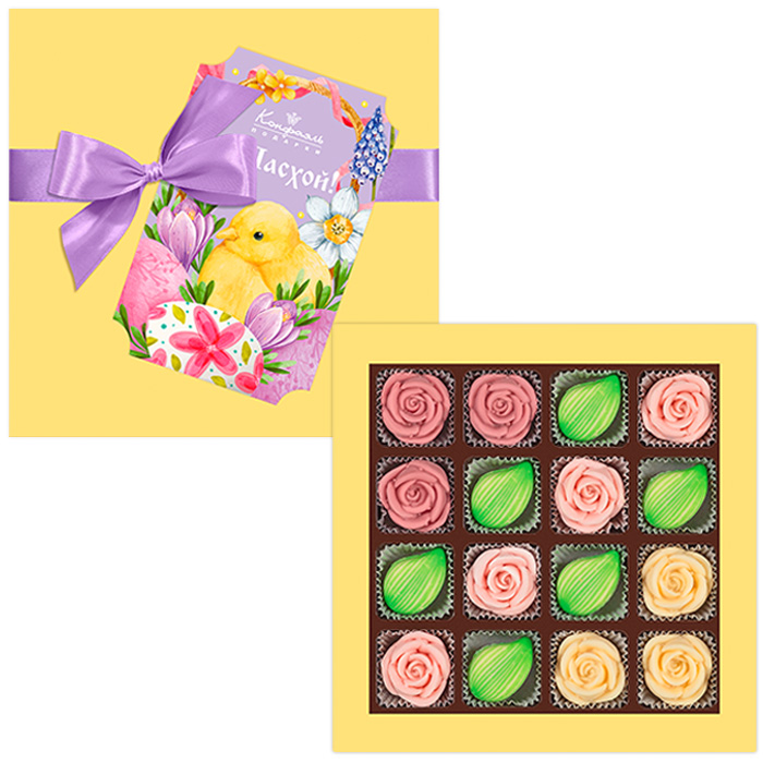 Шоколад белый набор с Пасхой 155г