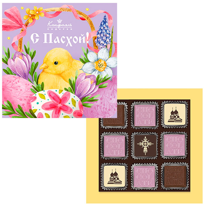 Набор конфет ассорти с Пасхой малый 85г