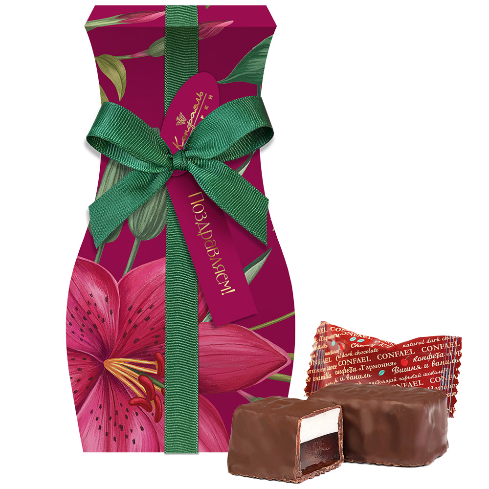 Мармелад-суфле в горьком шоколаде (вишня и ваниль) 120г