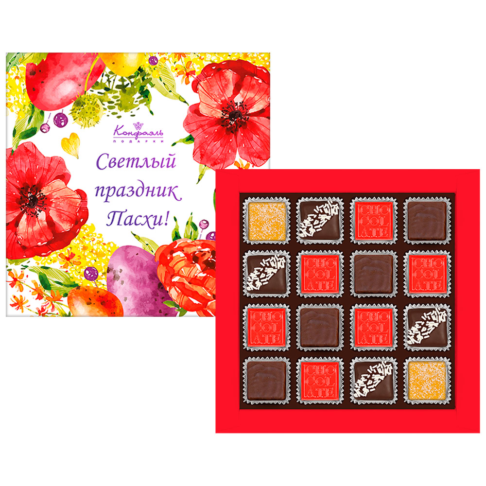 Конфеты ассорти, мармелад, грильяж с Пасхой набор 155г