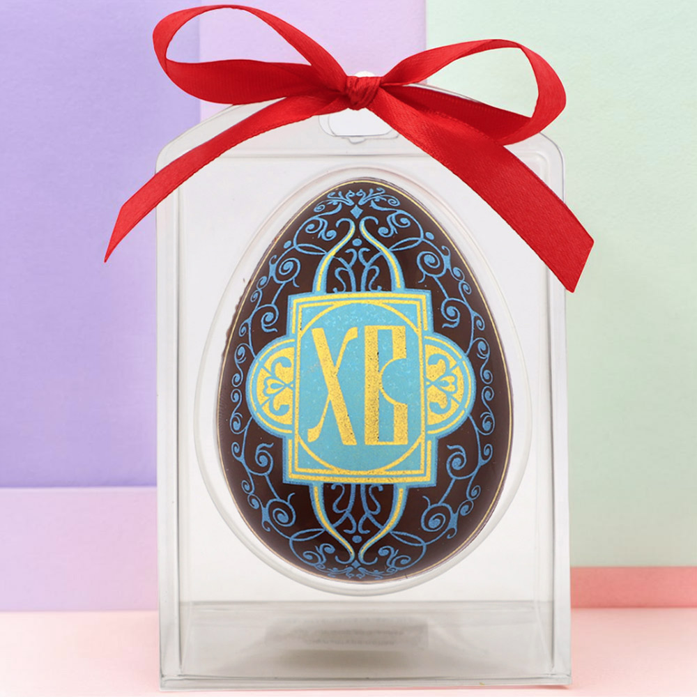 Яйцо из молочного шоколада с декором ХВ