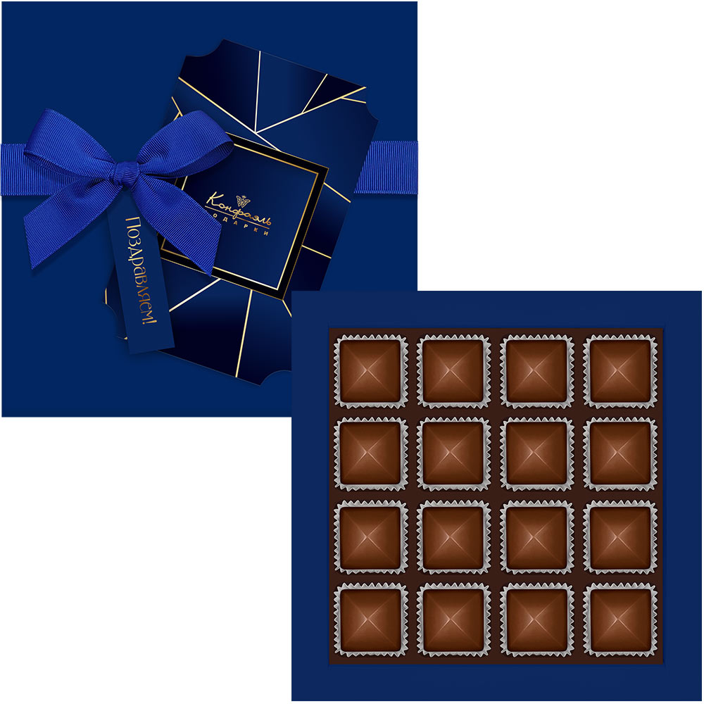 Шоколадные конфеты «ассорти» с шоколадной начинкой 170г