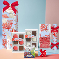 Набор: шоколадные конфеты ассорти, суфле, мармелад-суфле, конфета ручной работы, чай