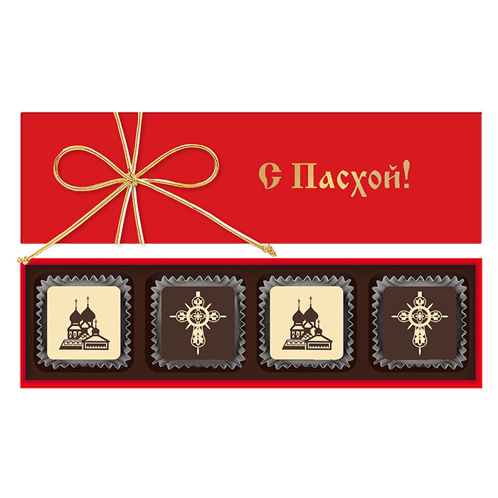 Набор конфет ассорти С Пасхой! красный