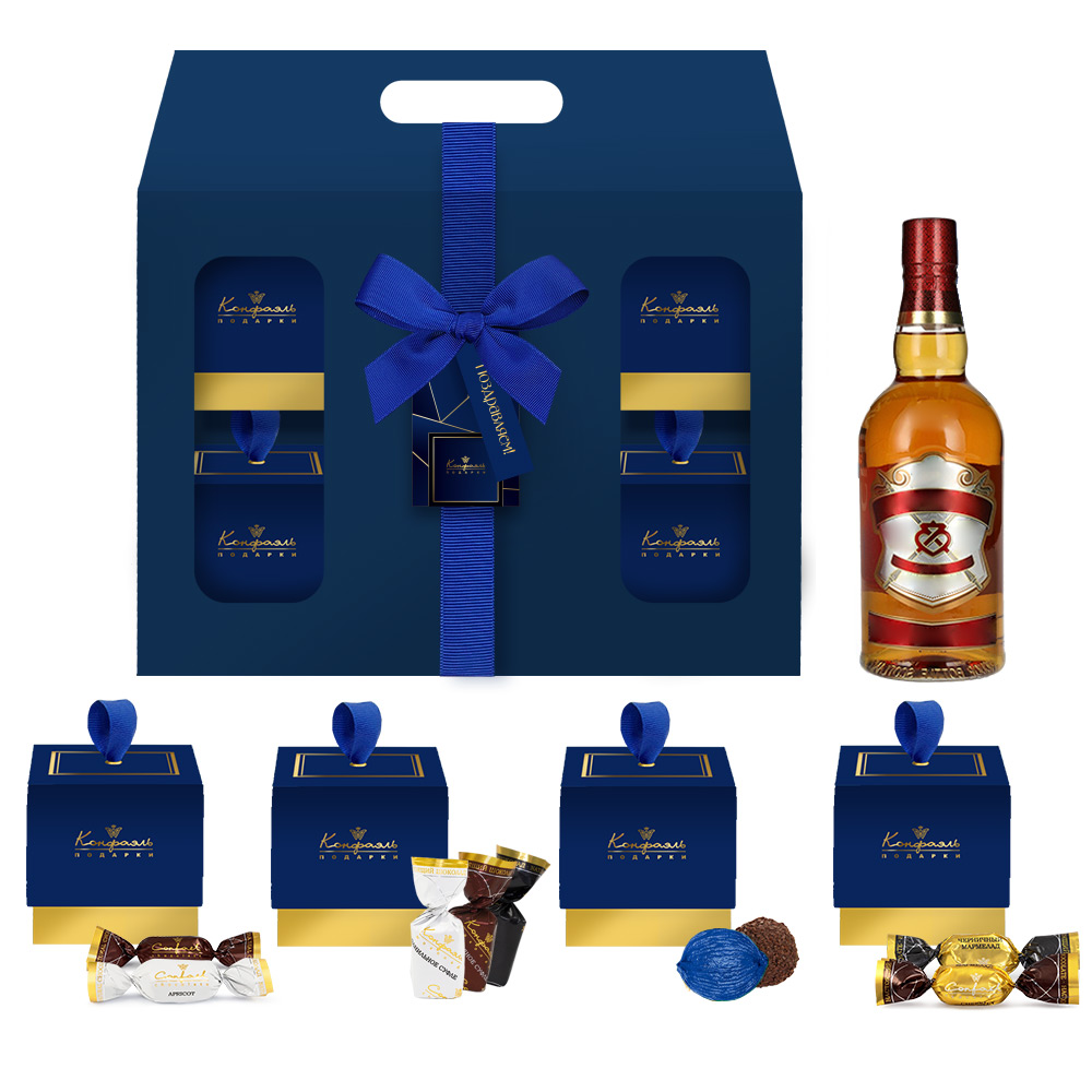 Набор: конфеты марципановые, сухофрукты, суфле