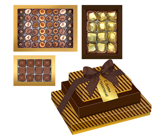 Набор конфет ручной работы, ассорти, марципановых Набор конфет ручной работы, ассорти, марципановых