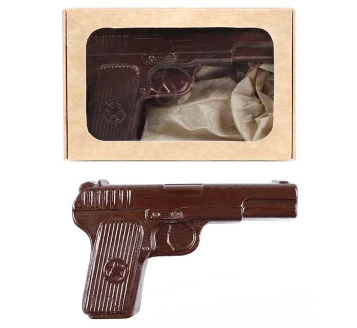 ПИСТОЛЕТ ИЗ ГОРЬКОГО ШОКОЛАДА, МАЛЕНЬКИЙ