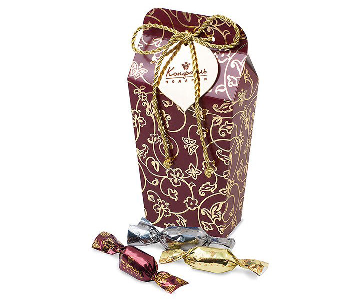 Набор сухофруктов в шоколаде Сладкие минуты бордовый