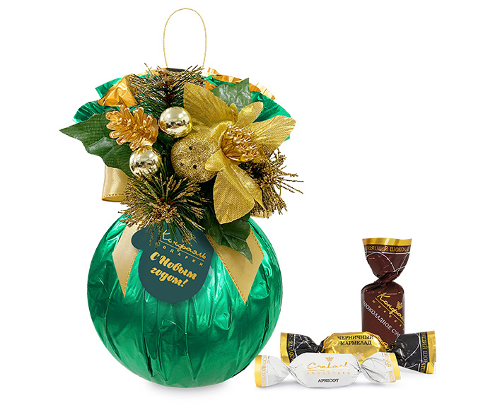 Елочный шарик с мармеладом, суфле Елочный шарик с мармеладом, суфле