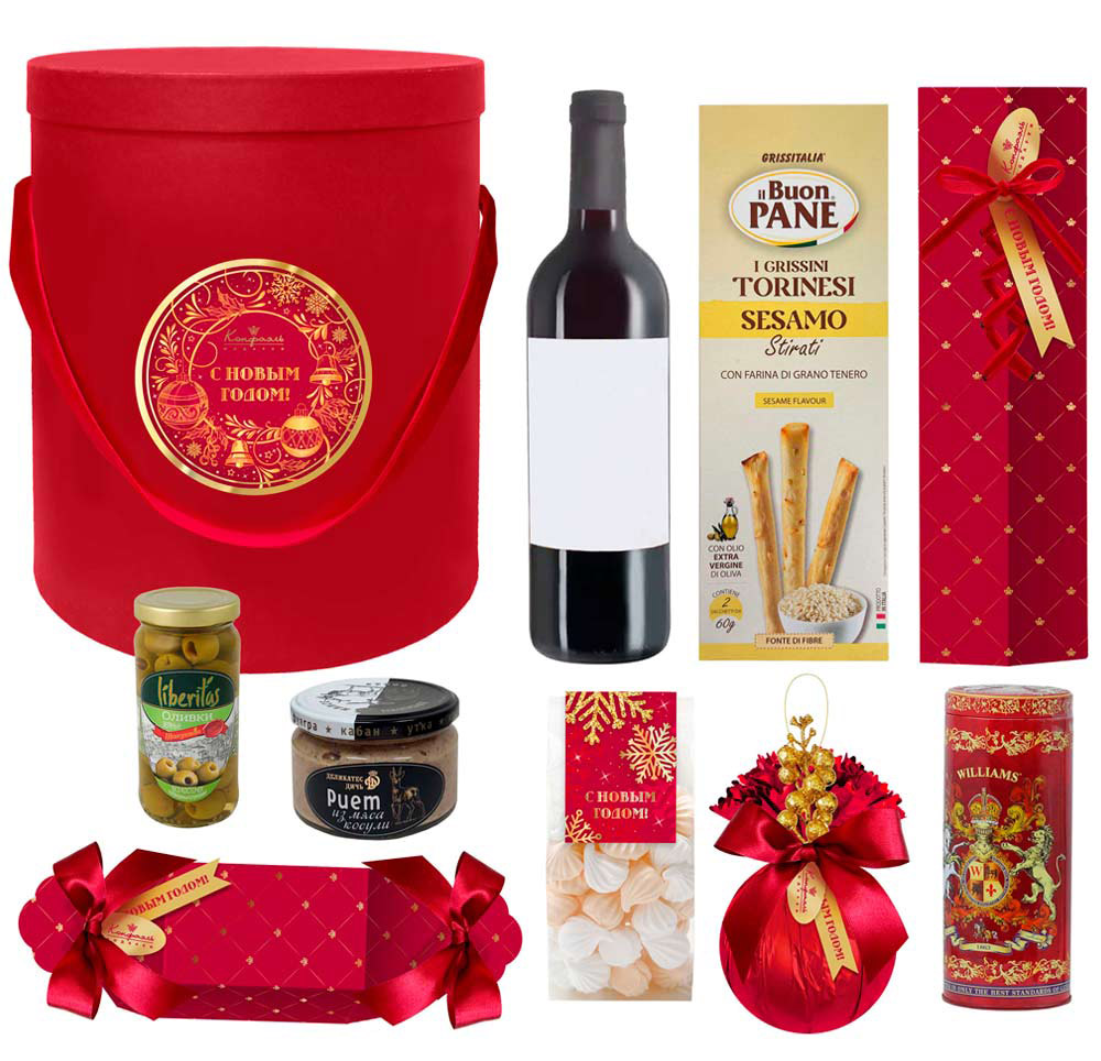 Коробка с конфетами: суфле, мармелад-суфле, меренги, чай, риет из мяса косули с грушей и мягким сыром из коллекции Царственная зима Коробка с конфетами: суфле, мармелад-суфле, меренги, чай, риет из мяса косули с грушей и мягким сыром из коллекции Царственная зима