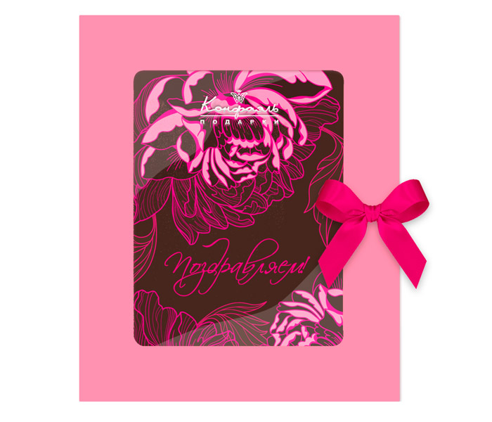 Шоколад горький с декором