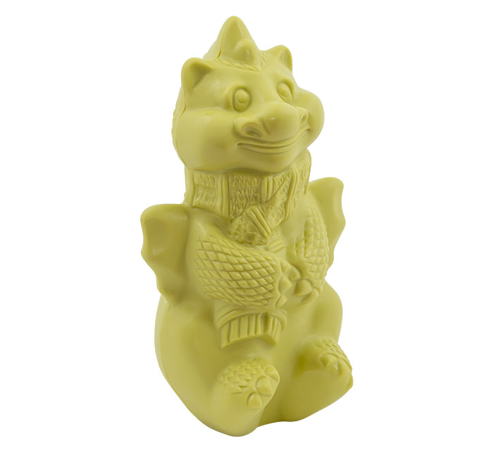 Скульптура из белого шоколада с яблоком дракон 500г Скульптура из белого шоколада с яблоком дракон 500г