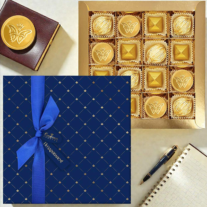 Набор: шоколад, конфеты марципановые 305г из коллекции Мужская коллекция