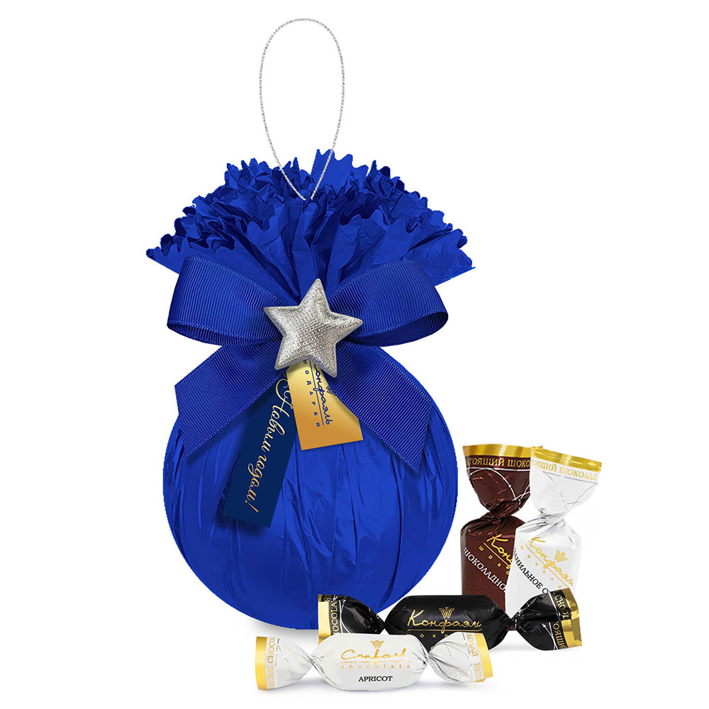 Конфеты суфле, сухофрукты в горьком шоколаде 120г из коллекции Элегантная зима