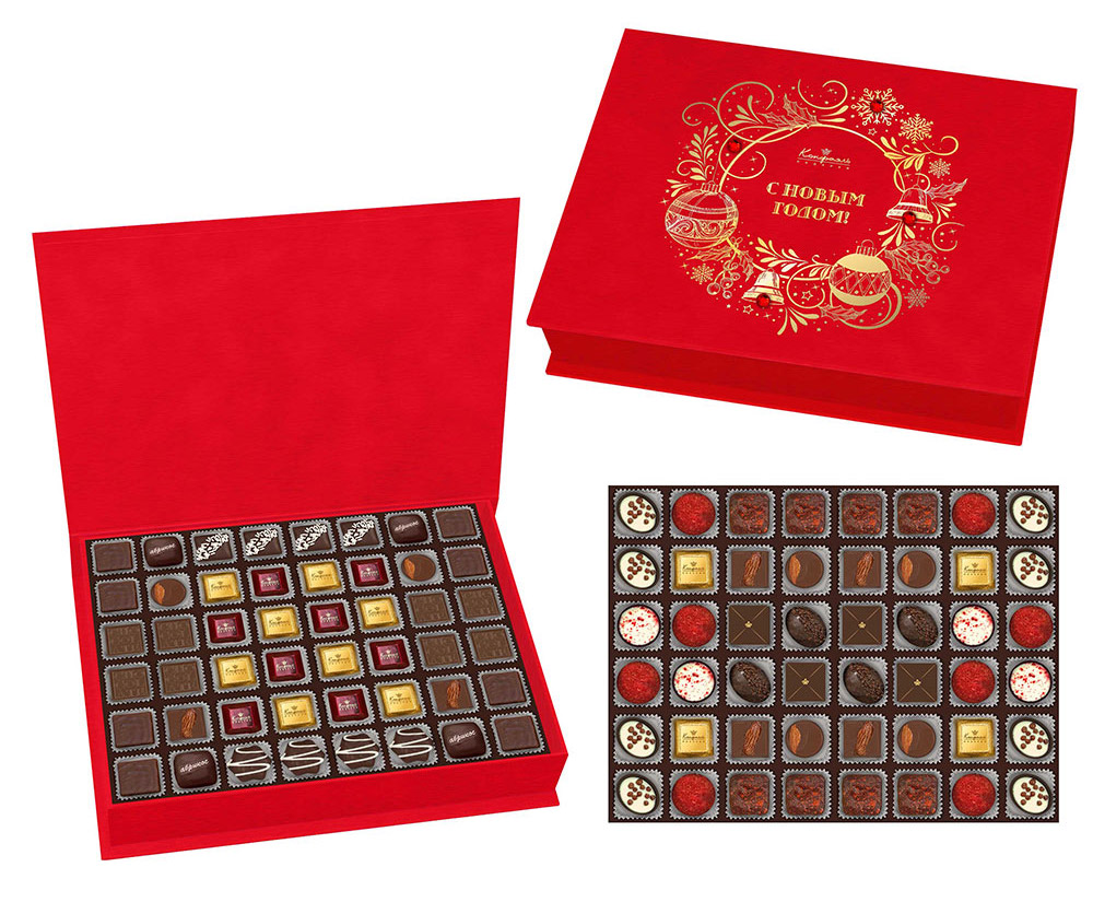 Набор конфет ручной работы, ассорти, мармелада, суфле, марципановых 955г из коллекции Царственная зима Набор конфет ручной работы, ассорти, мармелада, суфле, марципановых 955г из коллекции Царственная зима