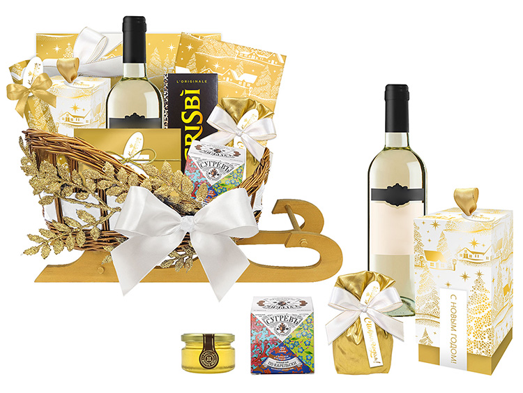 Корзина с конфетами: ассорти, суфле-безе, печенье, мед, чай Корзина с конфетами: ассорти, суфле-безе, печенье, мед, чай