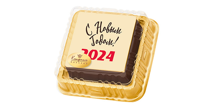 Суфле ванильное с декором С Новым Годом 2024! Суфле ванильное с декором С Новым Годом 2024!