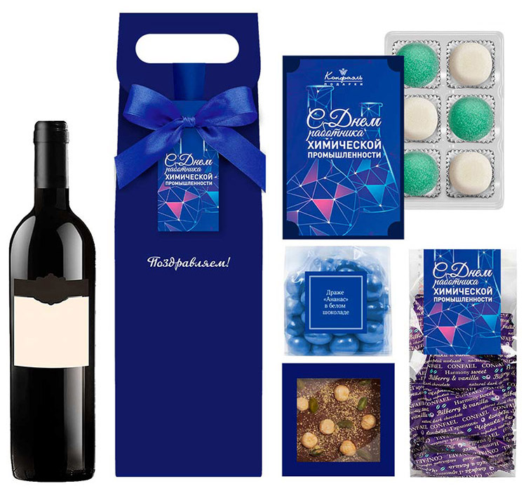 Набор с конфетами: драже, мармелад-суфле, шоколад