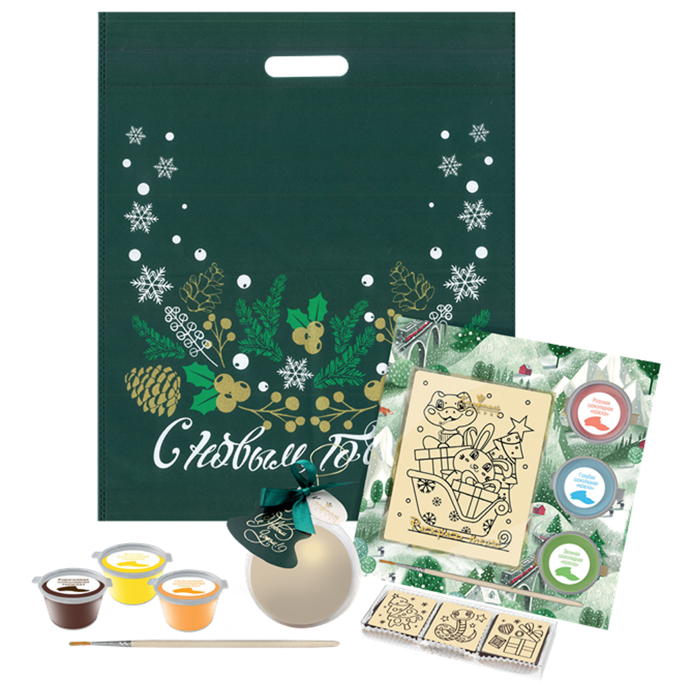 Набор шоколада: краски, раскраска, скульптура и суфле из коллекции Символы года 2025