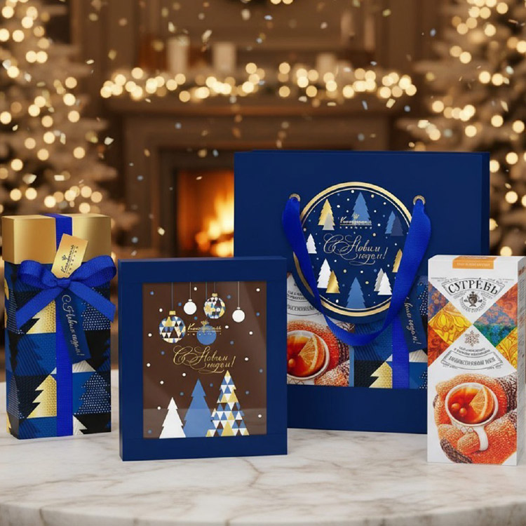 Набор с конфетами и шоколадом: шоколад молочный, мармелад, чай из коллекции Элегантная зима Набор с конфетами и шоколадом: шоколад молочный, мармелад, чай из коллекции Элегантная зима