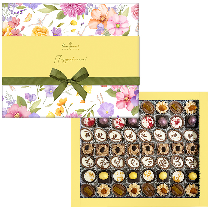 Конфеты ручной работы набор 615г из коллекции Танцующие цветы Конфеты ручной работы набор 615г из коллекции Танцующие цветы