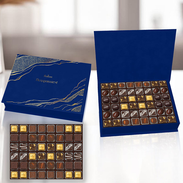 Роскошное собрание конфет ручной работы 960г из коллекции Мужская коллекция