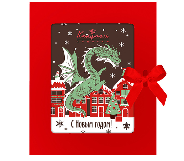 Открытка из горького шоколада с декором Открытка из горького шоколада с декором