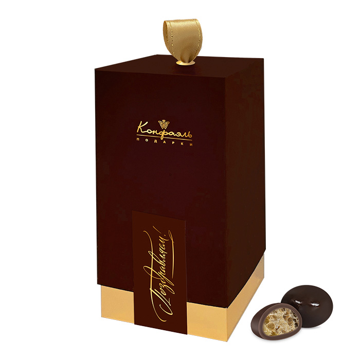 Набор драже гречишные шарики в горьком шоколаде 300г из коллекции Мужская коллекция