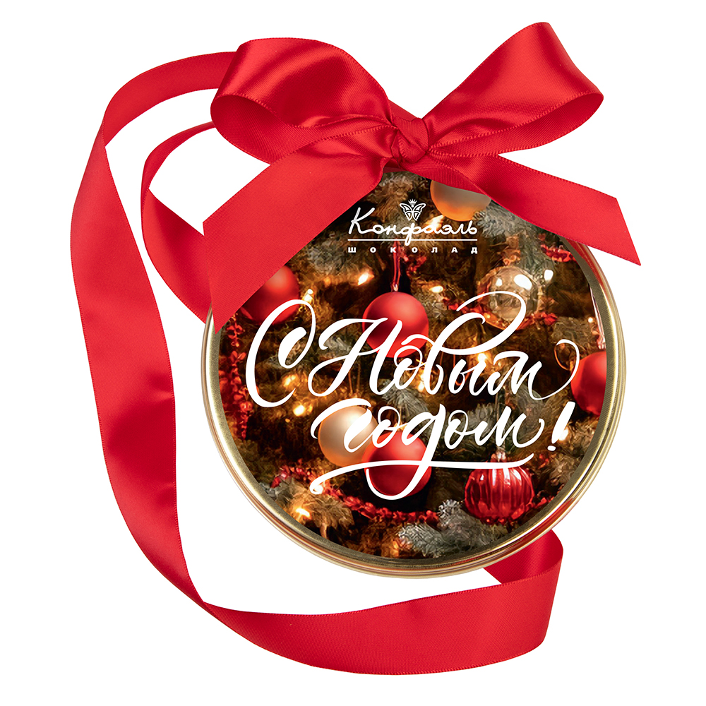 Медаль из молочного шоколада с декором С Новым Годом 70г из коллекции Символы года 2025