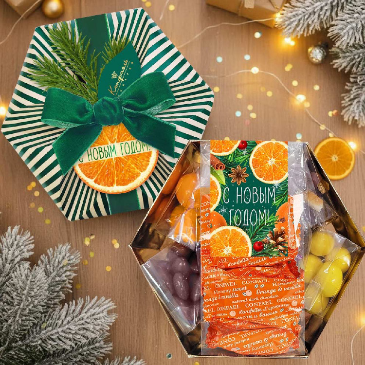Набор конфет: мармелад-суфле, драже, цукаты из коллекции Цитрусовая зима Набор конфет: мармелад-суфле, драже, цукаты из коллекции Цитрусовая зима
