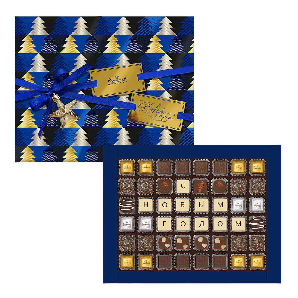 Шоколадные конфеты ассорти, суфле, мармелад 420г из коллекции Элегантная зима Шоколадные конфеты ассорти, суфле, мармелад 420г из коллекции Элегантная зима