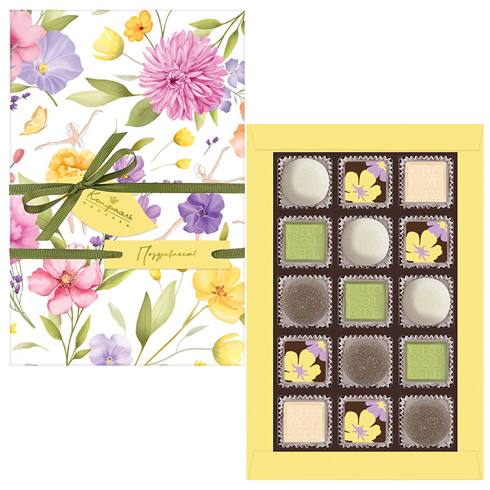 Шоколадные конфеты ассорти набор 455г из коллекции Птицы райского сада Шоколадные конфеты ассорти набор 455г из коллекции Птицы райского сада