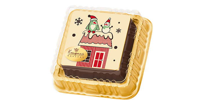 Суфле кофейное с декором домик из коллекции Символ года 2024