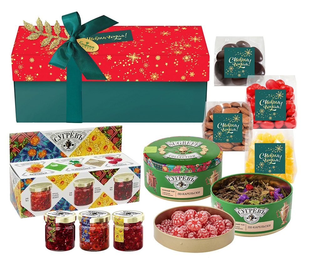 Набор: драже, орехи, цукаты, чайный набор, варенье из коллекции Новогоднее настроение.Зима Набор: драже, орехи, цукаты, чайный набор, варенье из коллекции Новогоднее настроение.Зима