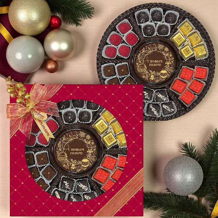 Шоколад молочный, конфеты ассорти, конфеты ручной работы набор 340г из коллекции Царственная зима Шоколад молочный, конфеты ассорти, конфеты ручной работы набор 340г из коллекции Царственная зима