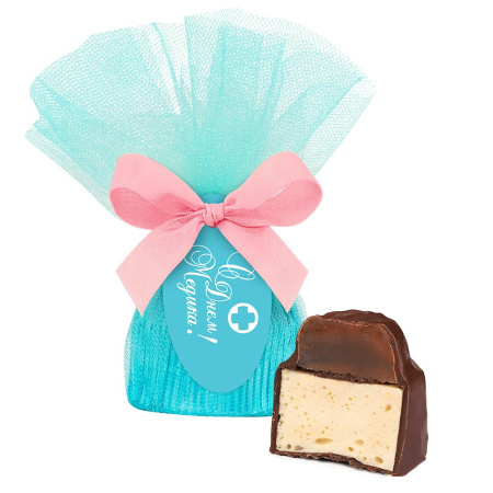 Конфета ванильное суфле-вишневый мармелад 45г