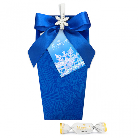 Подарочные конфеты Сладкие минуты синие: глазированные "Сухофрукты" абрикос 155г