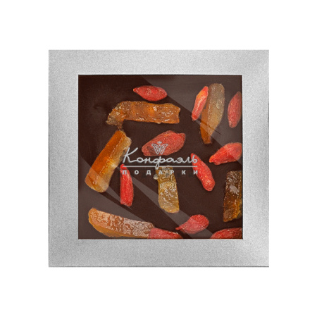 Шоколад горький с цукатами и ягодами Годжи