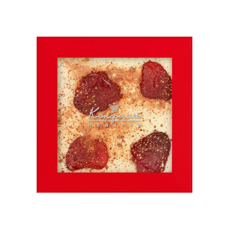 Шоколад белый с клубникой