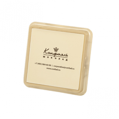 Шоколадка 35 г - шоколад белый - 90х90х8 мм