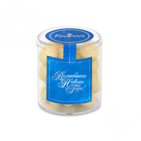 Туба подарочная: Драже "Папайя" в белом шоколаде 100г