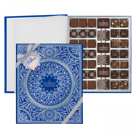 Книга большая Подарочный набор: шоколад с декором, шоколад, конфеты глазированные, ассорти 410г