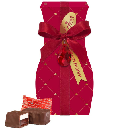 Ванильное суфле и клубничный мармелад набор конфет 120г