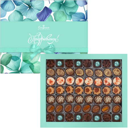 Набор конфет ручной работы бирюзовый